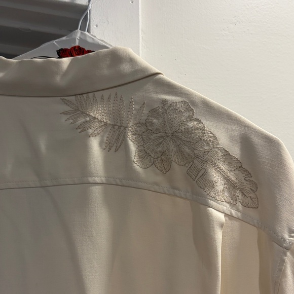 Tommy Bahama Cream Floral Button Down Shirt - Picture 3 of 5